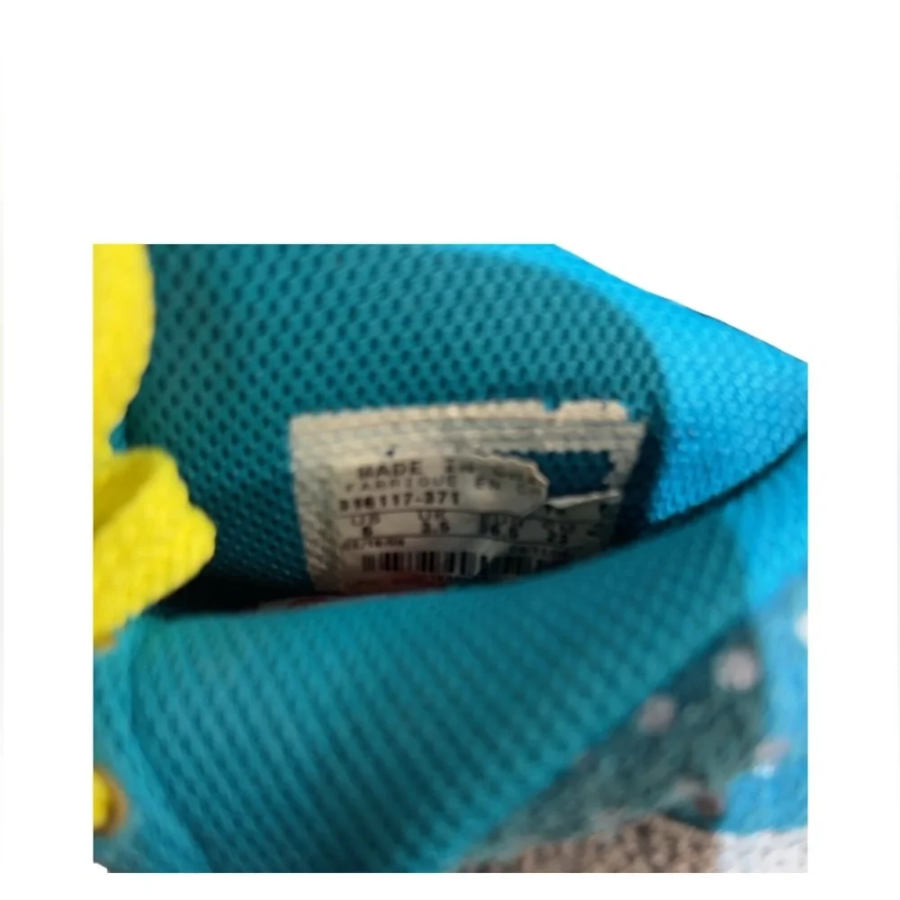 Nike Dunk High GS Polka Dot Teal Neon Yellow Volt Sneakers Youth Size 6Y